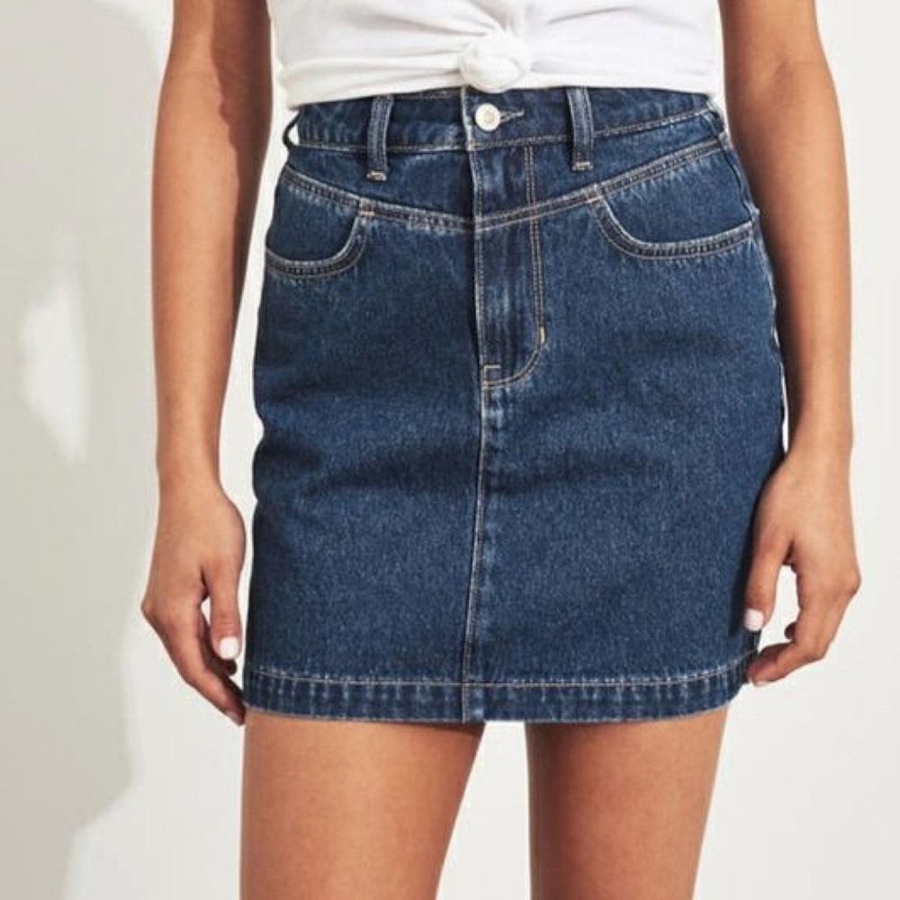 Hollister Ultra Hi Rise Denim Skirt